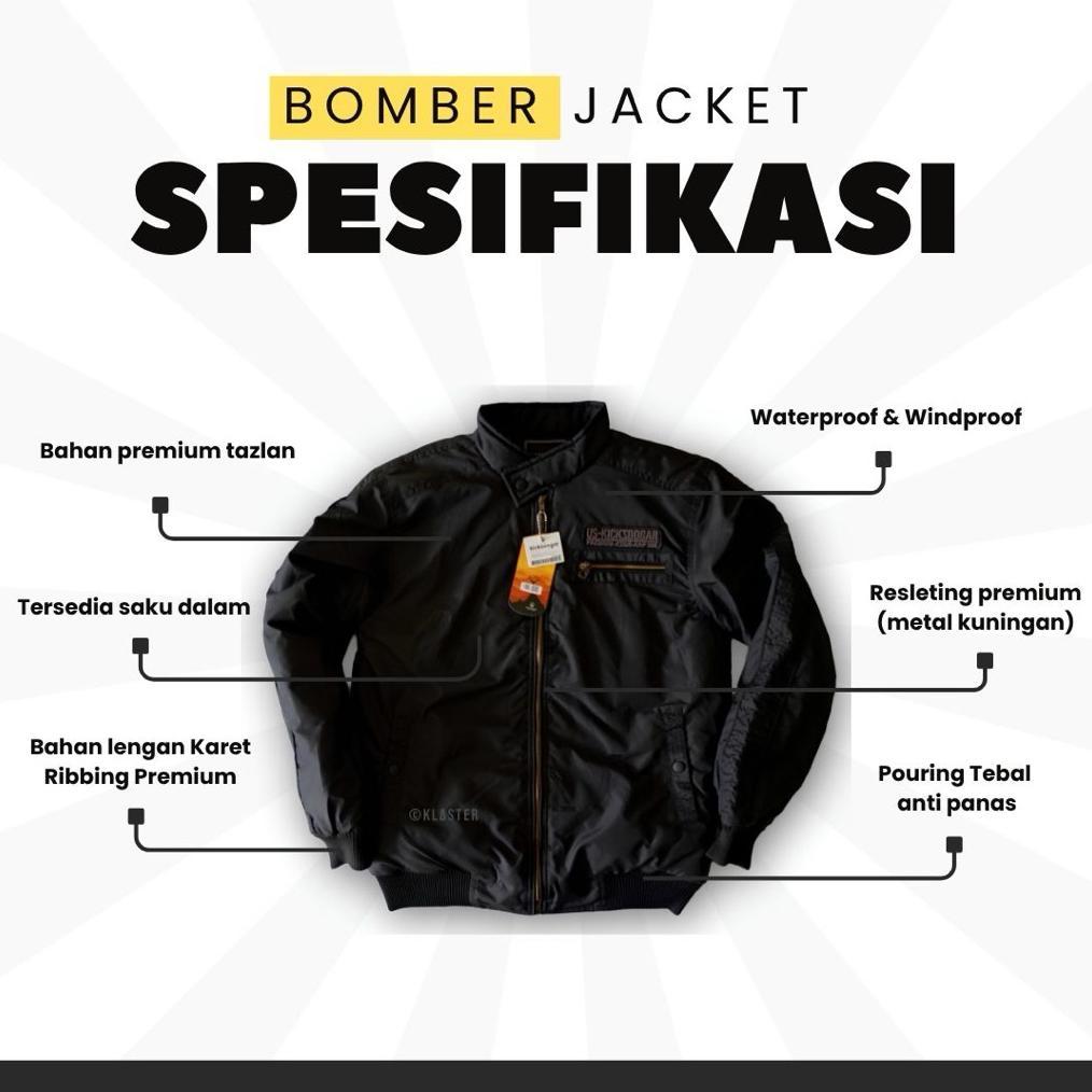 Discount KLASTER - Jaket Bomber Pria Casual Premium 100% Original Jaket Kicksoogar Tebal Waterproof 
