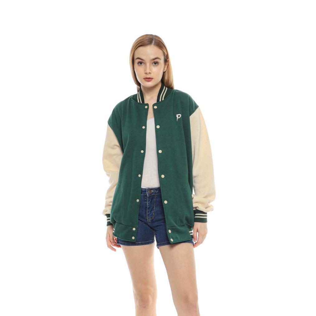 pengiriman cepat PLATINUM WORLD Jacket Varsity Polos Outerwear Varsity Jacket Baseball East Team Fle