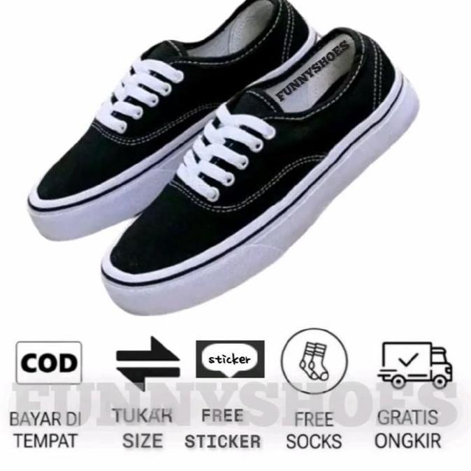 STYLE FASHION SEPATU SNEAKERS HITAM PUTIH PRIA WANITA BERKUALITAS Casual Sneakers Putih Kasual Shoes