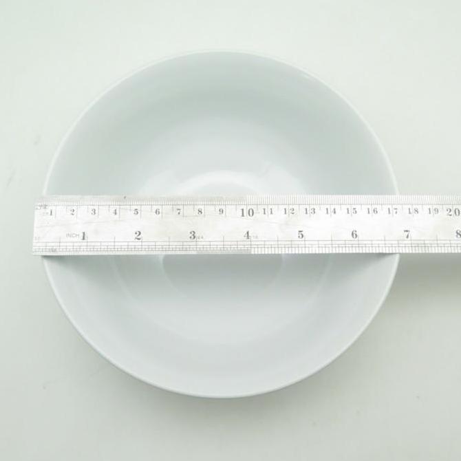 Mangkok Bakso 7 inch keramik putih polos TF