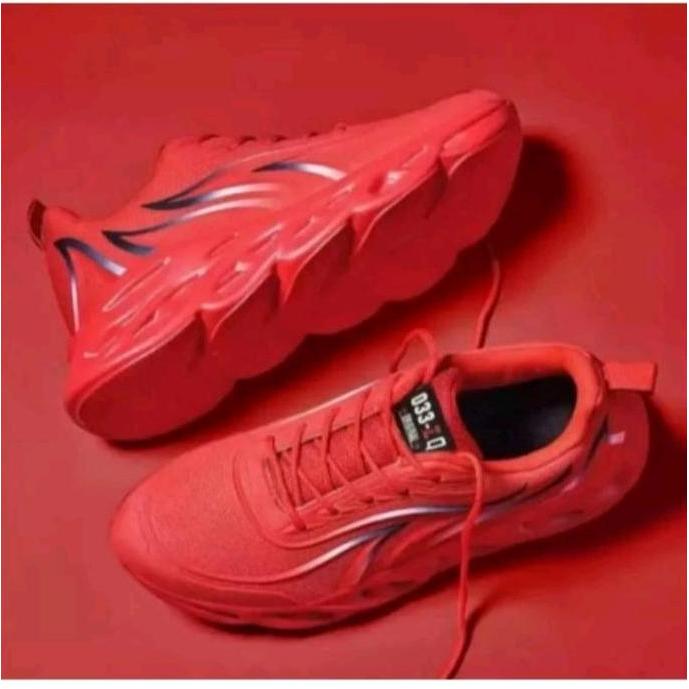 BELI SEPATU SNEAKERS PRIA SEPATU PRIA DEWASA SEPATU PRIA KEREN  Hitam Casual Merah Shoes BELI
