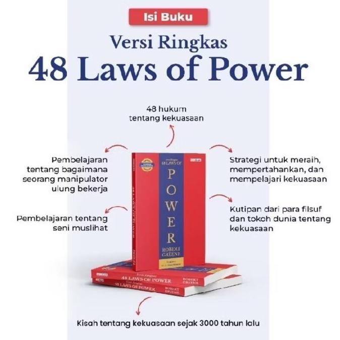 Ori Buku Versi Ringkas Terjemah Terjemahan Bahasa Indonesia 48 Laws Of Power Panduan Esensial Menuju