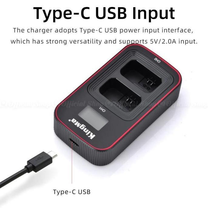 Kingma Lcd Dual Charger Lp-E10 Lc-E10 Canon 1100D 1200D 1300D 1500D Best Seller/Best Quality[Origina