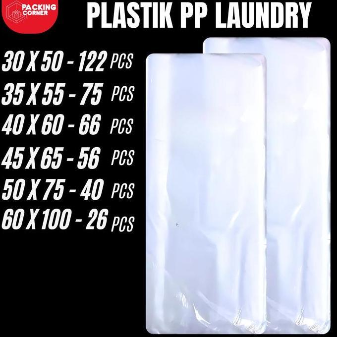 Konichiwa- 1Kg - Plastik Laundry Pp Bening | Kantong Plastik Packing Baju Laundry