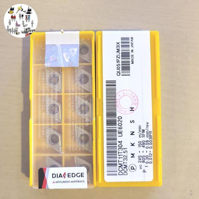 Grosir Dcmt 11T304/08 Ue6020  Mitsubishi Original Insert Bubut Dcmt 11 Mata Bubut Dcmt 11T308