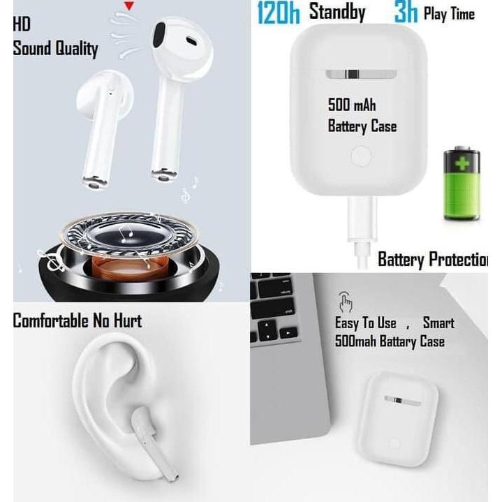 Wkfd- Headset Bluetooth Pinzy I9S Twins With Magnetic Charging Case - Putih