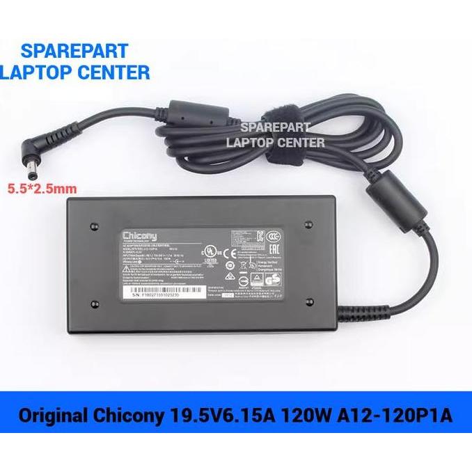 Adapter Laptop Chicony 19.5V 6.15A 120W 5.5Mm*2.5Mm A17-120P1A A12-120P1A Casan Restock