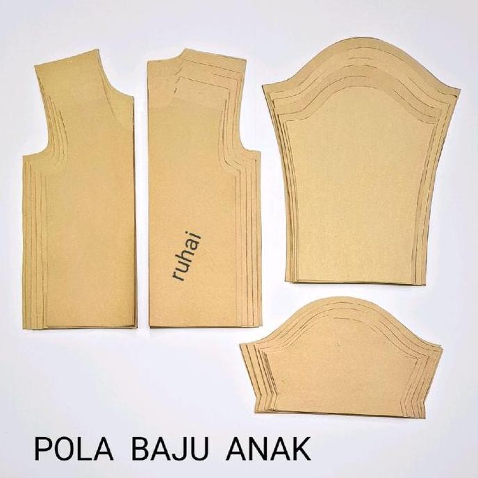 Quanggrosir445 - Pola Baju Anak/Pola Dasar 6 Ukuran Umur 1 3 5 7 9 11 Tahun