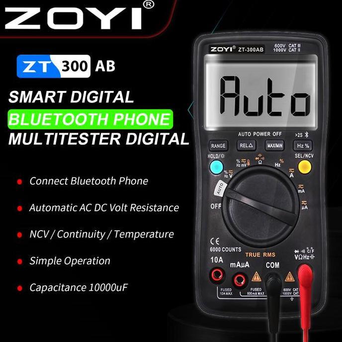 ZOYI ZT-300AB True RMS NCV Uputo Mutlitester Bluetooth Digital