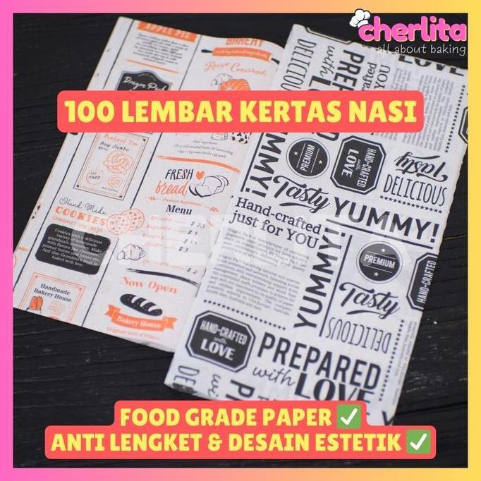 Eggx- Kertas Nasi Motif Food Wrapper Laminasi Foodgrade Premium