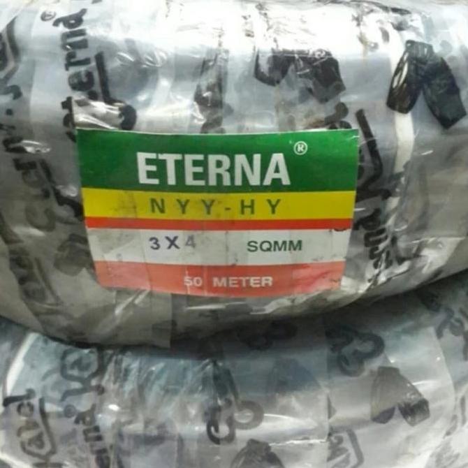 Promo Kabel Serabut NYYHY 3x4 mm Eterna 3 x 4 mm Hitam 3x4mm Eterna 50mtr Diskon