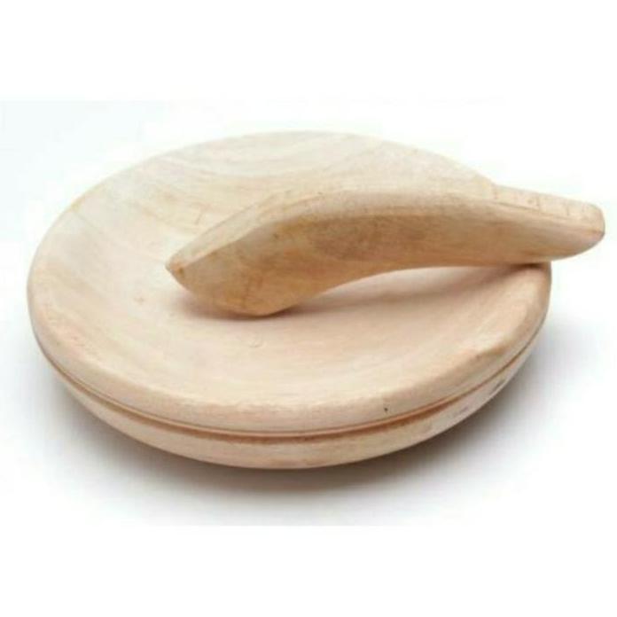 Cobek Kayu - Ulekan Kayu - Set Cobek & Ulekan Kayu - Cobek Kayu Ukuran Sedang - Cobek Sambal Cod