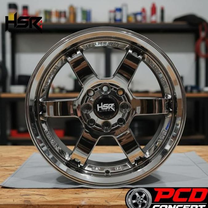 BEBAS ONGKIR - Velg Black chrome HSR RAI S3 ring 16 lebar 7 spek rata body , VELG HSR RAI S3 WARNA B