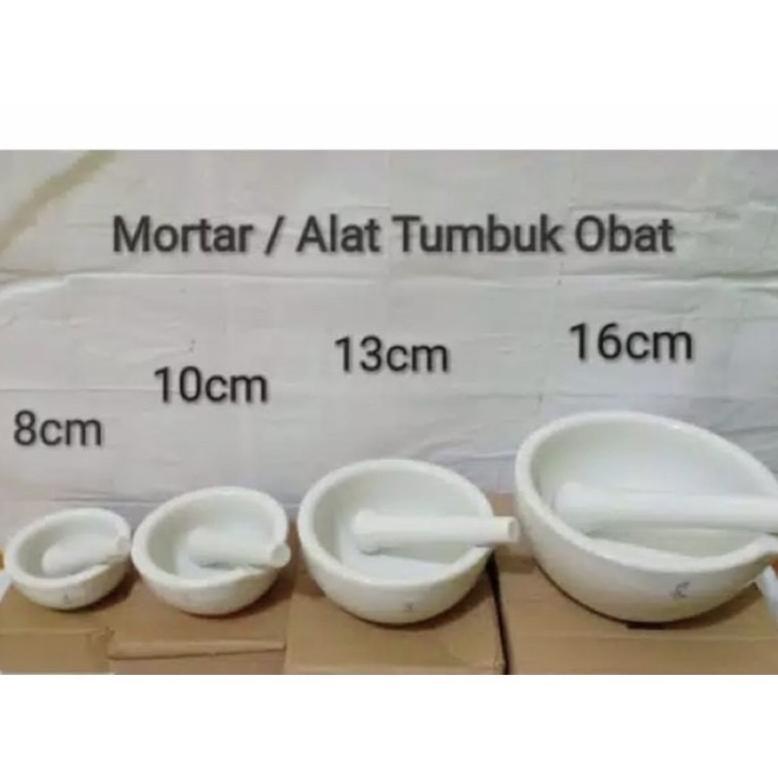 Mortir + Stamper Ukuran 13 Cm / Mortir / Mortar / Lumpang Alu / Mortar Alu / Mortir Penggerus Obat T