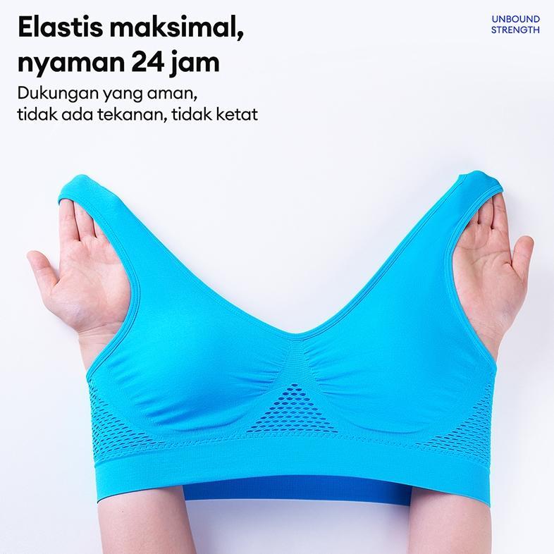 TERMURAH AIMER SPORT BRA JUMBO PUSH UP BRA YOGA BH BRA OLAHRAGA TANPA JAHITAN NIRKABEL S6
