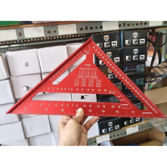 TERMURAH - SPEED SQUARE PREMIUM rafter square 12 inch speed square 12" cutting Laser CNC