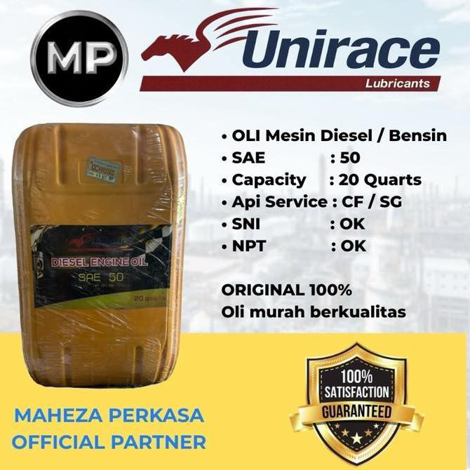 BEBAS ONGKIR - Oli mesin diesel unirace diesel oil sae 50