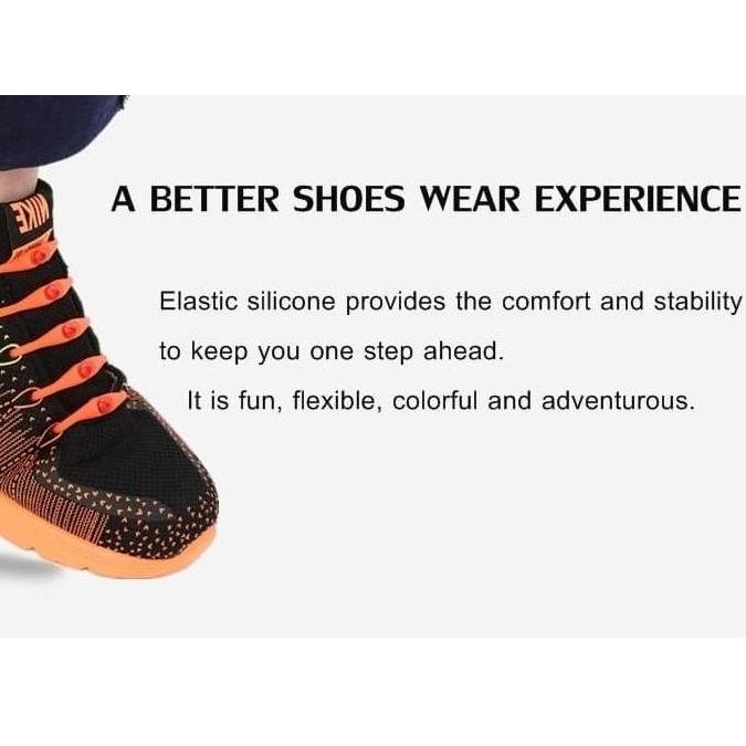 Tali Sepatu Silicone Karet (No-Tie Shoelaces Elastic Silicone Shoe)