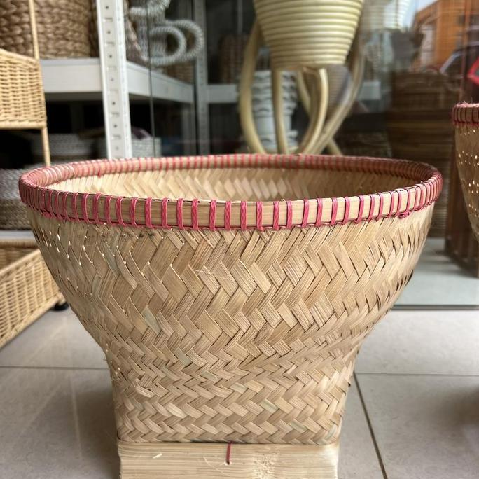 BAKUL NASI BAMBU / BAKUL BAMBU / BOBOKO / KERANJANG ANYAMAN BAMBU BESAR