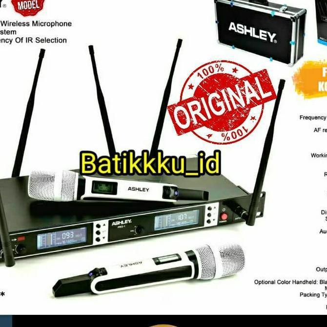 Mic Wireless Ashley Pro 1 Pro1 Original 2 Mic 6 Antena White Edition
