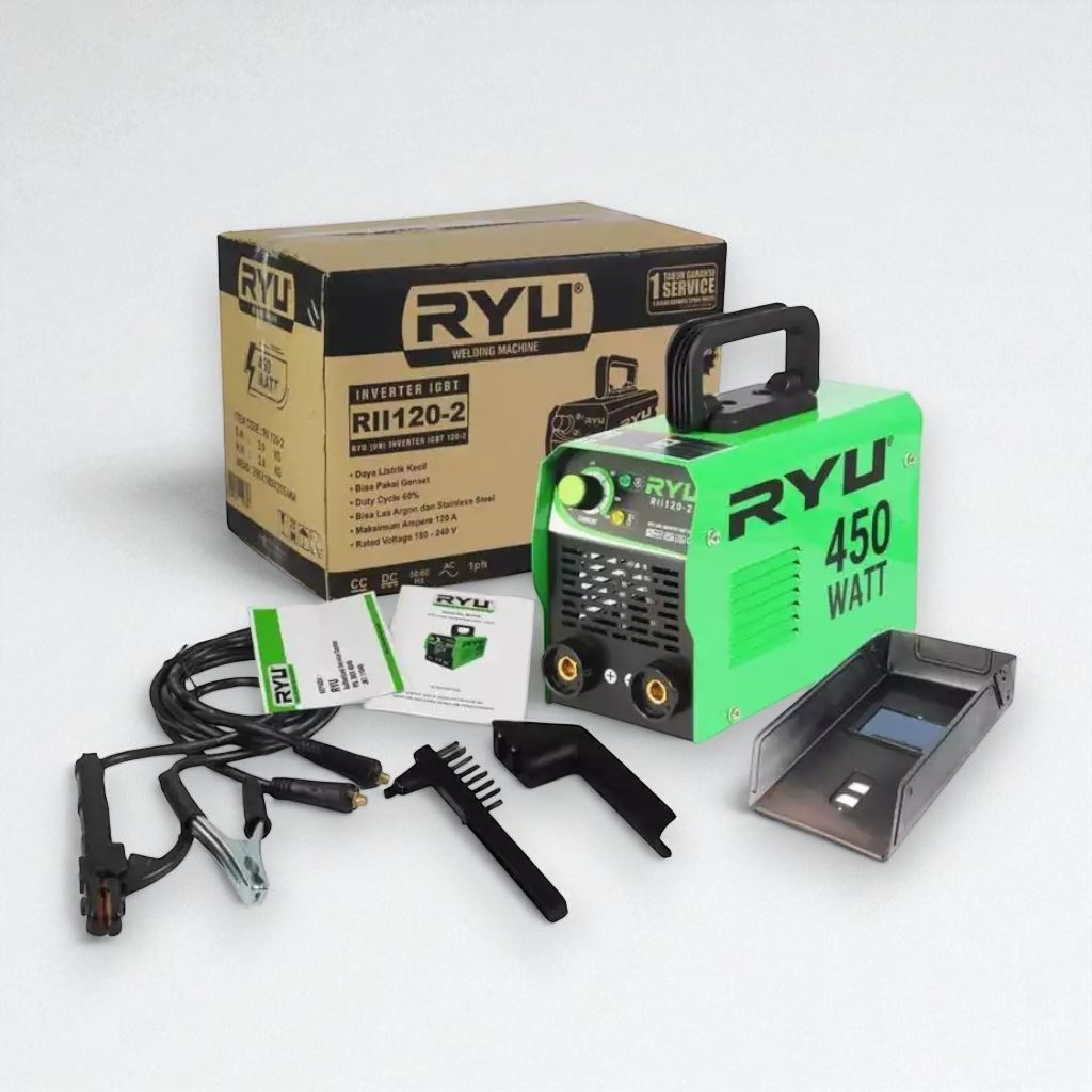 Termurah  Mesin Las Ryu 450Watt 120A Igbt Inverter 450 Watt / Mesin Las 450Watt Full Set