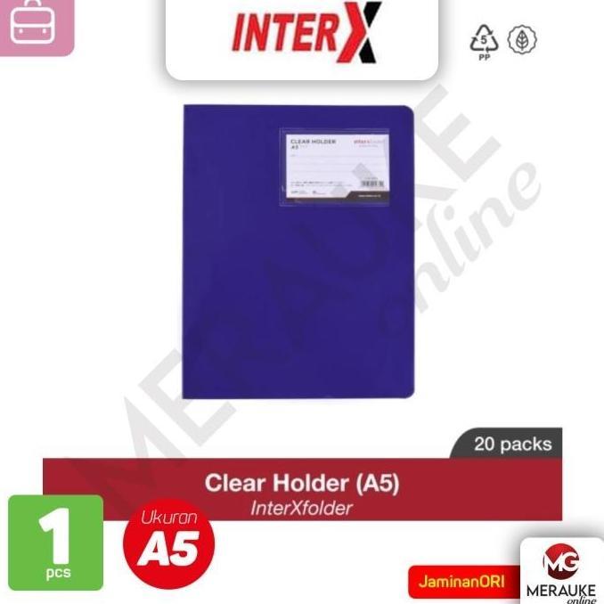 Interx Clear Holder Document Keeper Display Book A5 Isi 20 Lembar Diskon