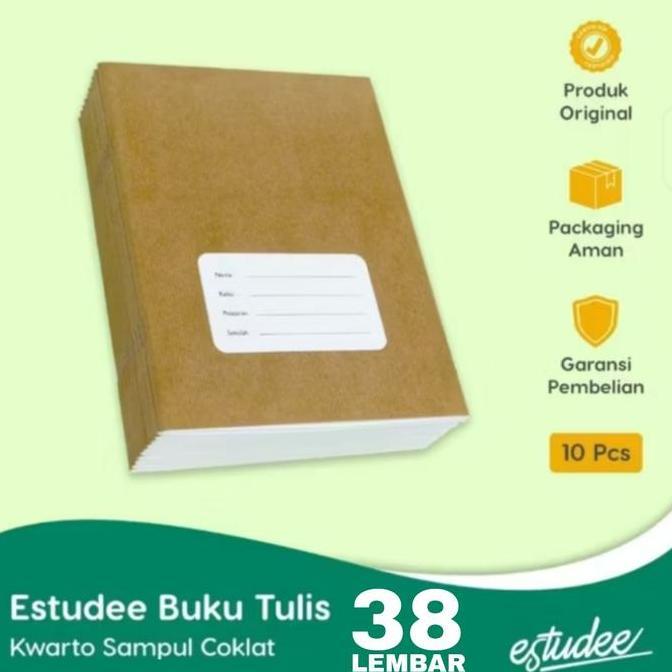 Buku Tulis Estudee Motif Sampul Coklat  Isi 10