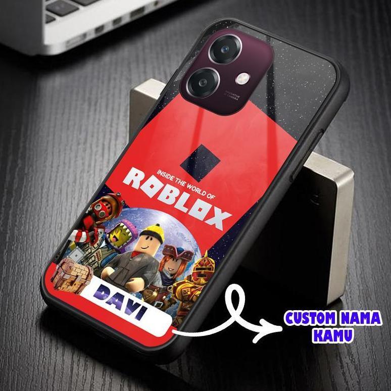 CUCI GUDANG CUSTOM CASE HP ROBLOX + NAMA OPPO A5i / A5 PRO TERBARU 2025 Untuk Iphone | Xaomi | Realm