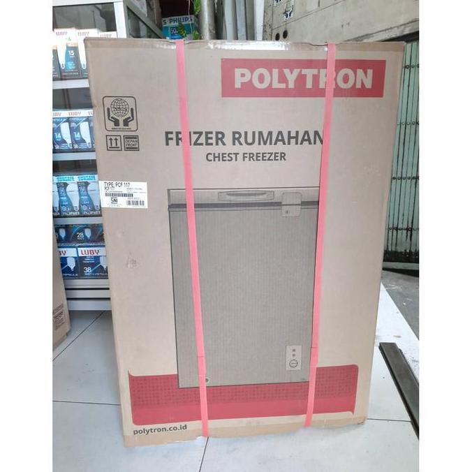 Polytron Chest Freezer / Freezer Box 100 Liter PCF 117 Pembeku 100L