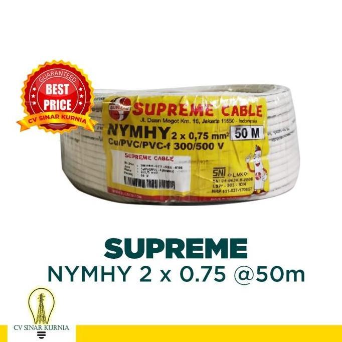 Murah Kabel Listrik Nymhy 2X0.75 Mm 2X0,75 Supreme| Supreme Kabel Nymhy| 50M