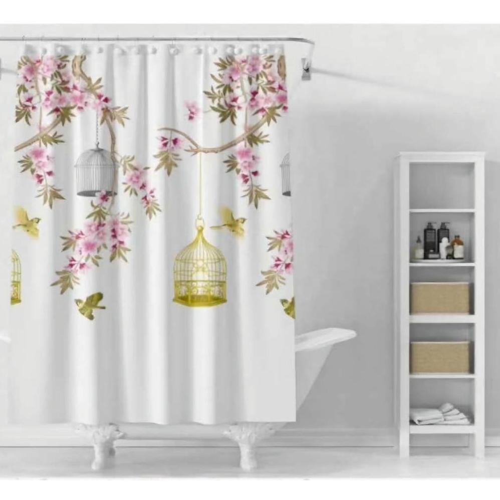 Tirai Shower Kamar Mandi Anti Air PEVA 180x180cm | Tirai Mandi Premium Tahan Air