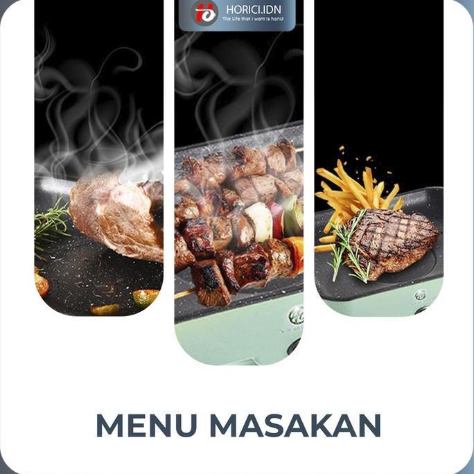 FAHRINAZITUJUH - PANGGANGAN MULTIFUNGSI BBQ ELEKTRIK PANCI PEMANGGANG ANTI LENGKET PERSEGI PANJANG P