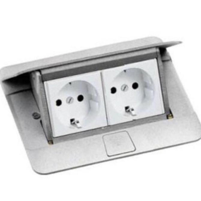 Sale Stop Kontak Lantai Arde 2 Lubang / Stop Kontak Tanam 4 Modul Arde