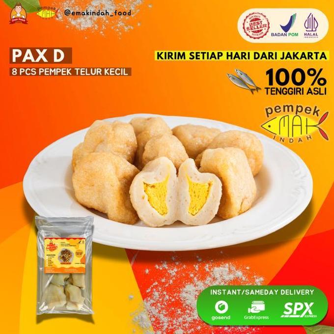 PEMPEK EMAK INDAH - PEMPEK MPENAK PALEMBANG ASLI IKAN TENGGIRI - Paket 1 Pax