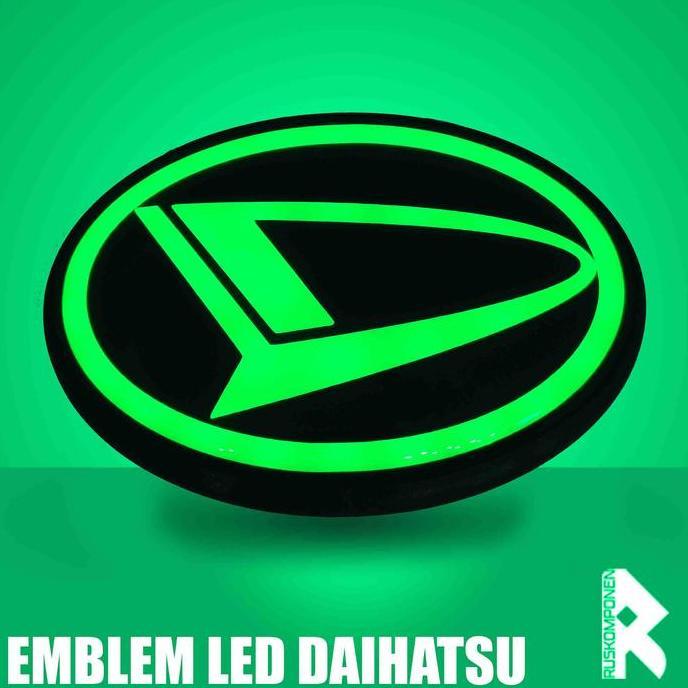 TERBARU Emblem LED Mobil Daihatsu  | Nyala Merah Biru Hijau Kuning Putihemlem led daihatsu logo daih