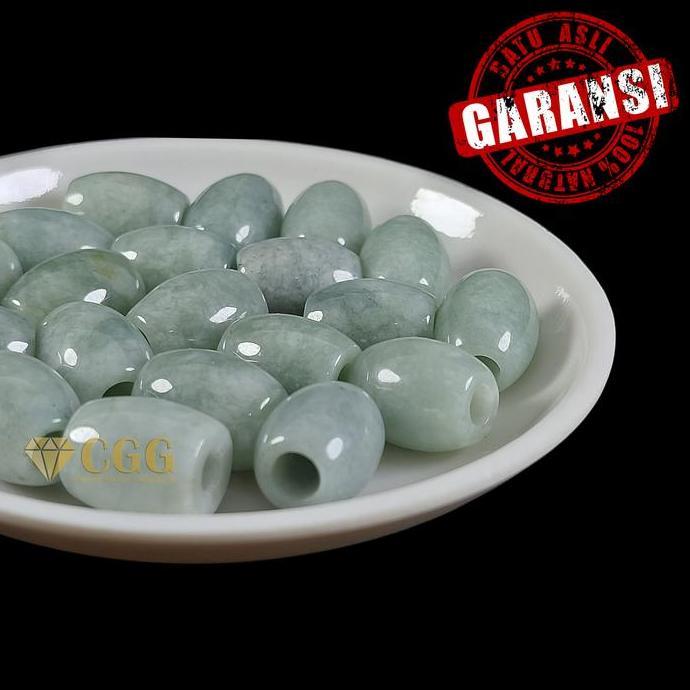 Butiran Batu Giok Burma Garansi Natural Jadeite Jade Type A