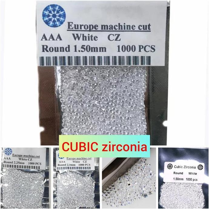 Batu Permata Zircon 3 - 5 MM Lokal Cubic Zirconia Grade AAA Lokal