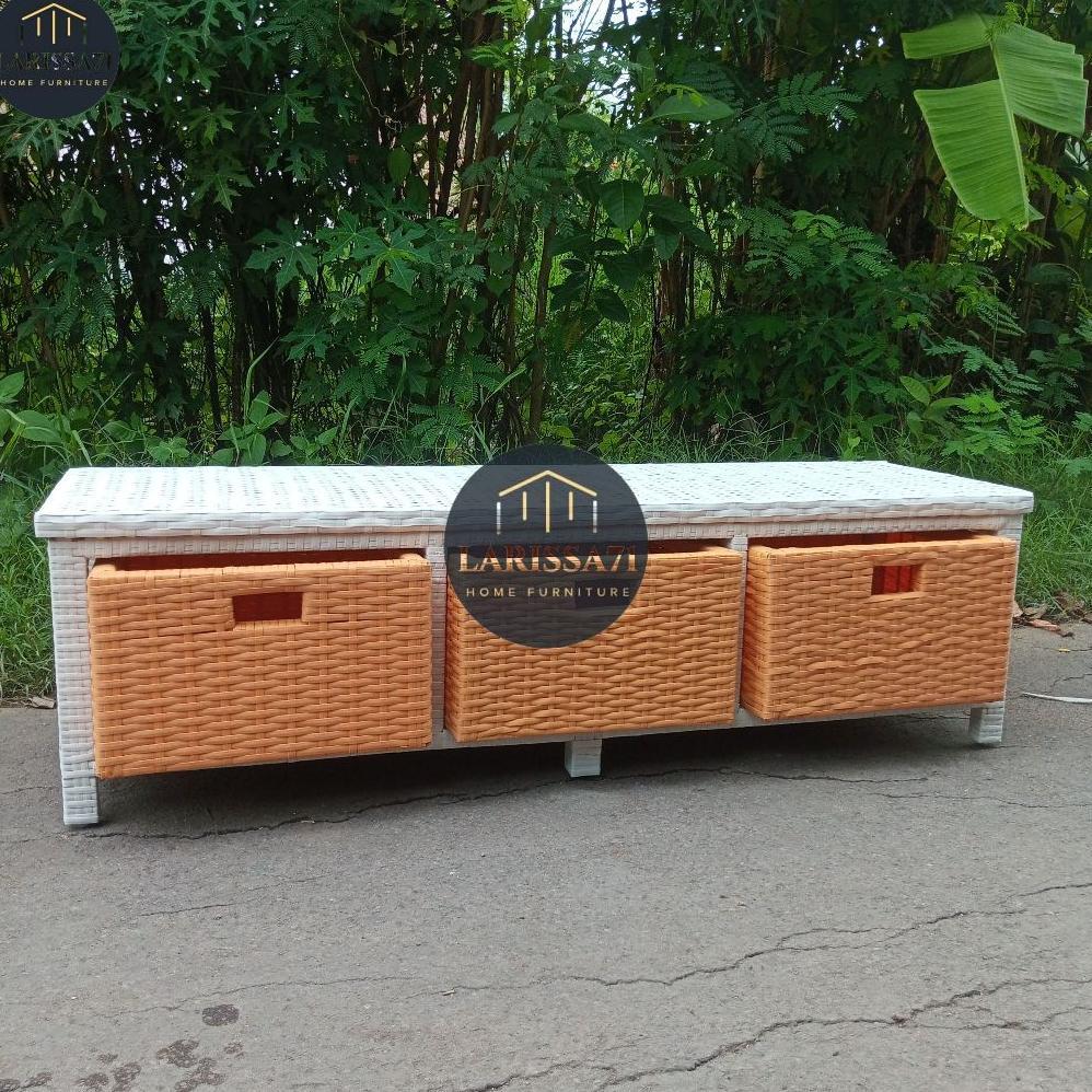 Meja Tv Minimalis Rotan Sintetis Lemari Plastik Rotan Sintetis 3 Laci