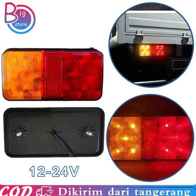 LOANHERCH Lampu Rem Belakang Truk 24 Volt 12 V Stop Lamp Truk Lampu Belakang Truk Lampu Sein