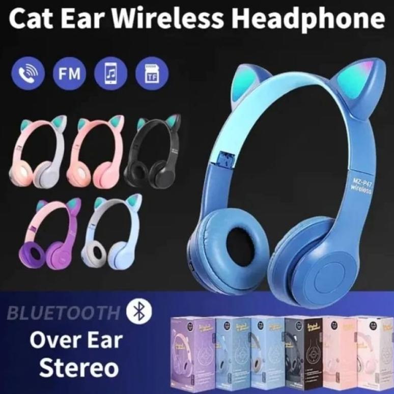HOT DEALS BATAM SHOPPING MALL (TUR) P47 CAT EAR / HEADPHONE WIRELESS CAT EAR LED P47M / WIRELLES HEA