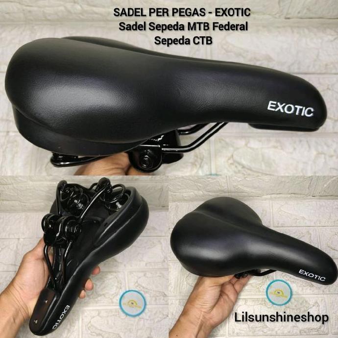 Sadel Pir Pegas EXOTIC G315 Saddle Jok Pakai Per Untuk Sepeda MTB Federal CTB CityBike Seli Lipat Fo