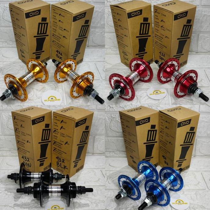 Hub Bearing 36H OXO HB432 Alloy Sepeda BMX 20 Rims Lubang Jari 36 Hole Double Drat Gir Freewheel Sin