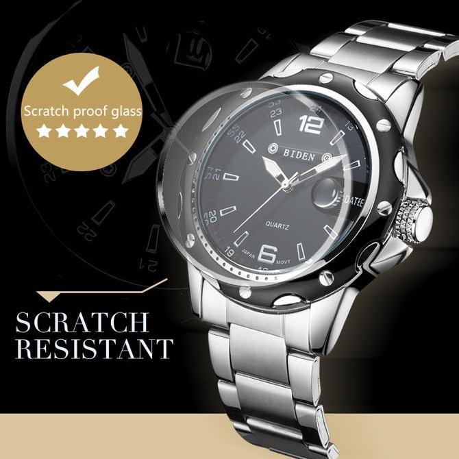 003 Harga telah diganti, cepat beliBIDEN Jam Tangan Olahraga Kuarsa Otomatis Date Tali Stainless Ste