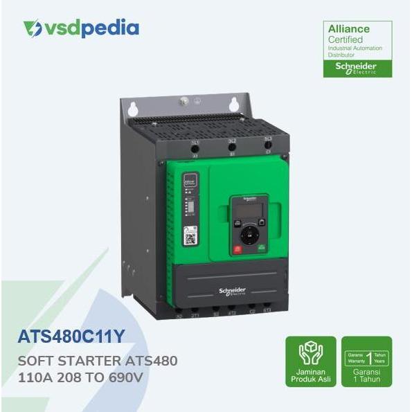 Grosir Schneider Soft Starter Ats480 110A 208-690Vac 55Kw Ats480C11Y Pengganti Ats48C11Q