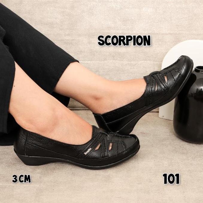 Termurah / Hot Sale Original Scorpion 101 Sepatu Formal/Casual/Pantofel Wanita Bahan Kulit