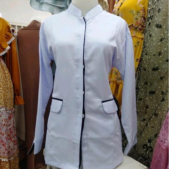 Termurah / Hot Sale Baju Hitam Putih Asn Saku Bawah/Baju Asn Saku Bawah/Baju Asn Wanita Putih/Baju P