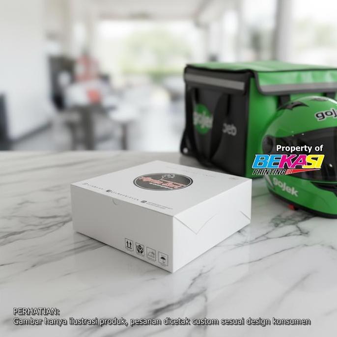 20x20x7.5 300 GSM Custom Dus Nasi Kotak Box Catering Foodgrade Premium