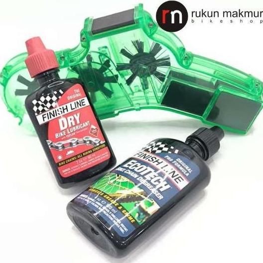 Promo Finish Line Bicycle PRO CHAIN CLEANER Tool Kit Include Bike Chain Lube & Cycling Chain Degreas