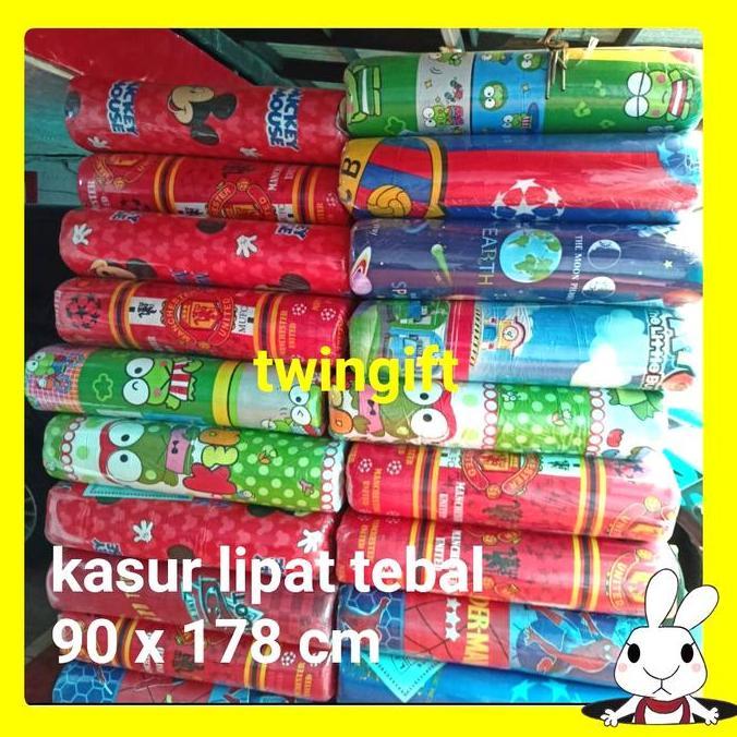 Kasur Lipat busa tebal, 90x180x10 cm