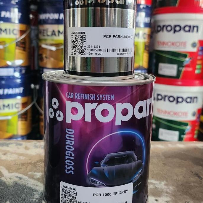 PROPAN DUROGLOSS EPOXY DUCO PCR-1000 WHITE GREY 1 LITER SET CAT DASAR PUTIH ABU CAT MOBIL (BUKAN NIP